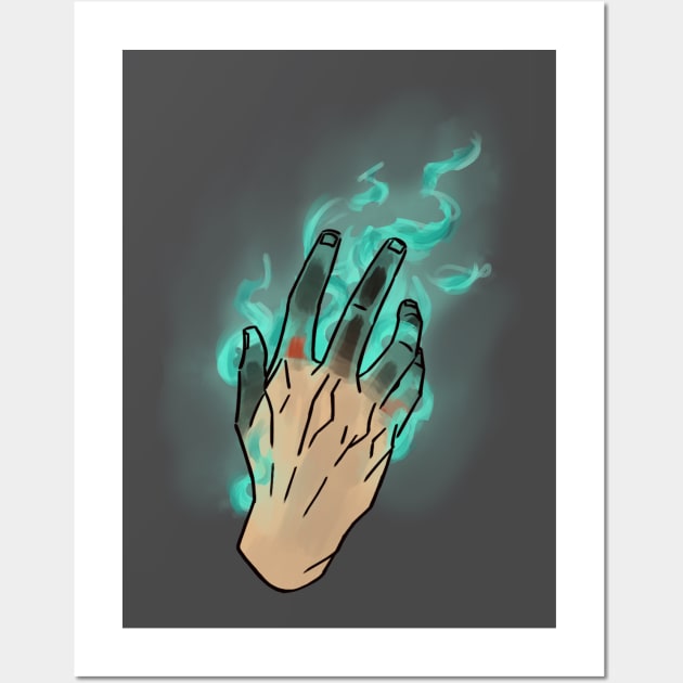 Fireball (Teal) Wall Art by Nic Stylus